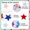 500 Pcs 4th of July Star Patriotic Stickers Red White and Blue-6